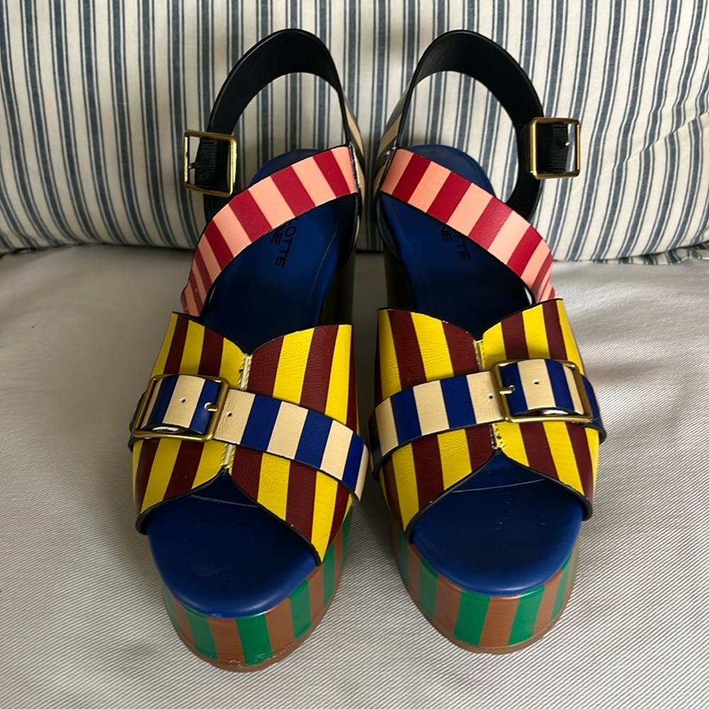 Charlotte Stone RAF striped platforms - Picture 1 of 4